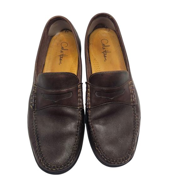 Cole Haan Men's French Cup Penny Loafer Brown Driving Moccasin #C07638 Size 11M - Picture 1 of 10